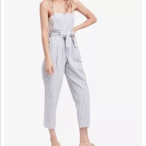 Free People Isabelle Striped Tie-Detail Jumpsuit